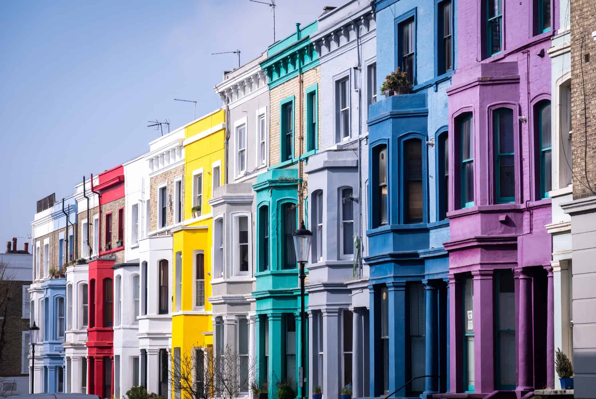 les maisons colorees de notting hill a londres