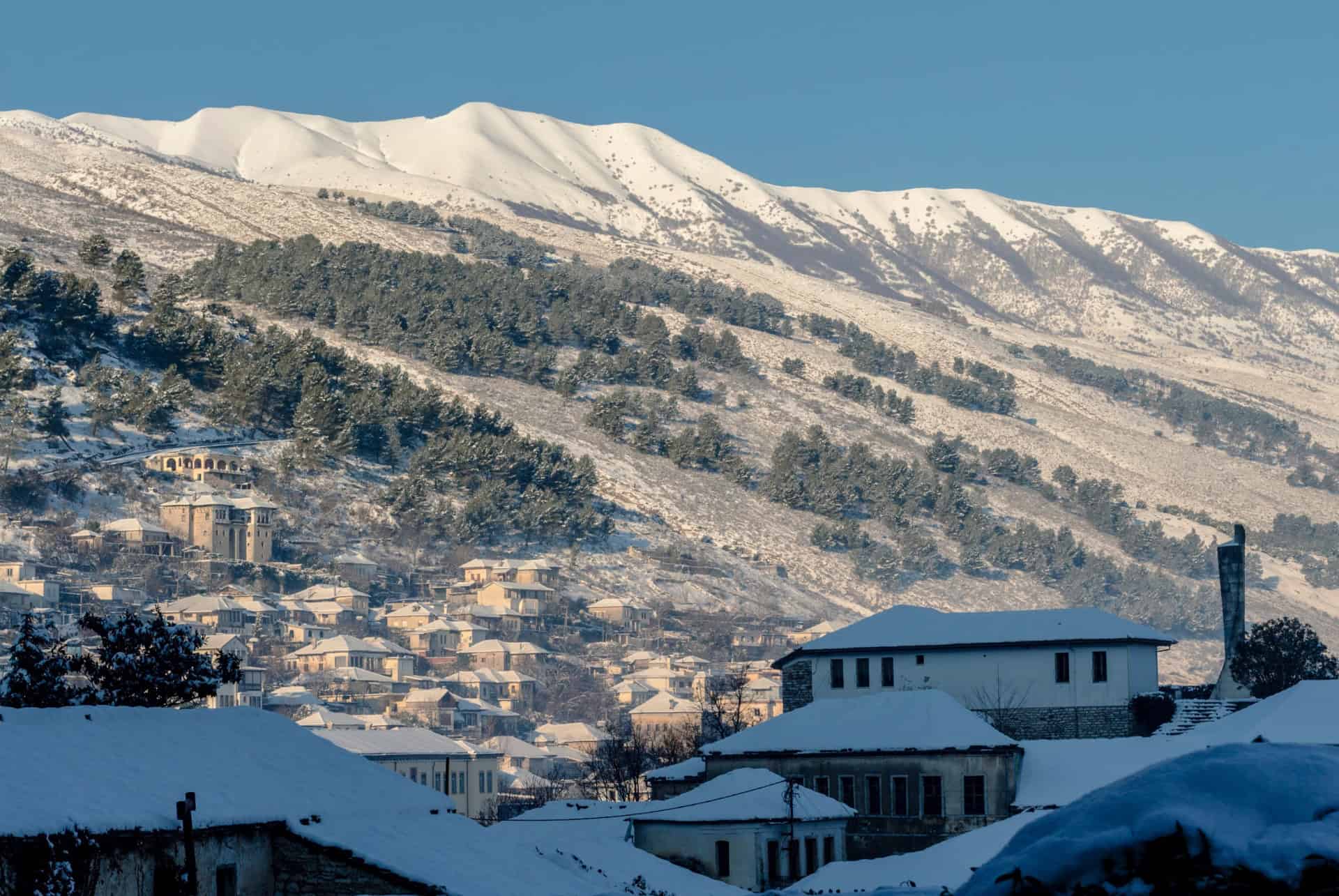 hiver en albanie