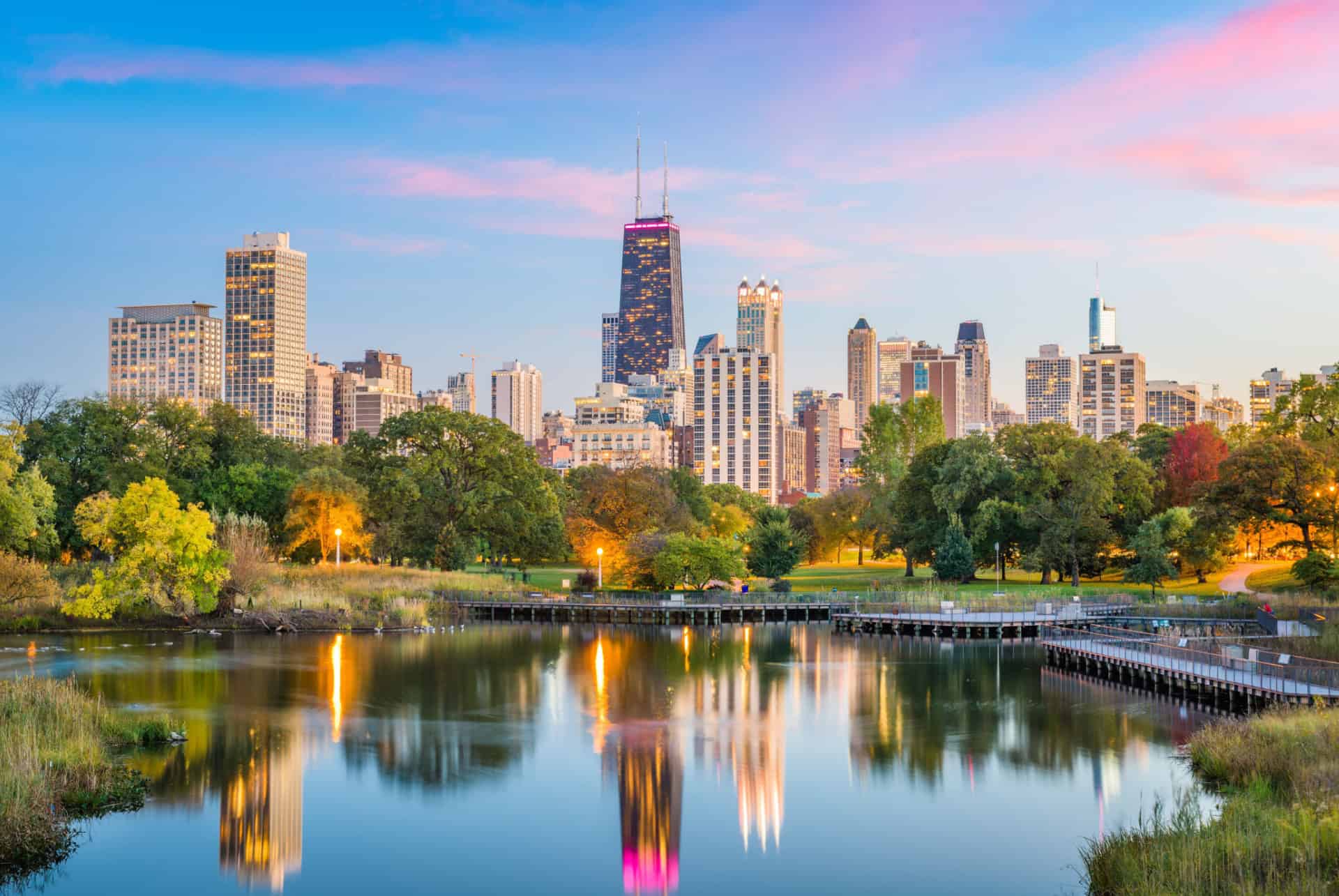 que faire a chicago le lincoln park au coucher du soleil