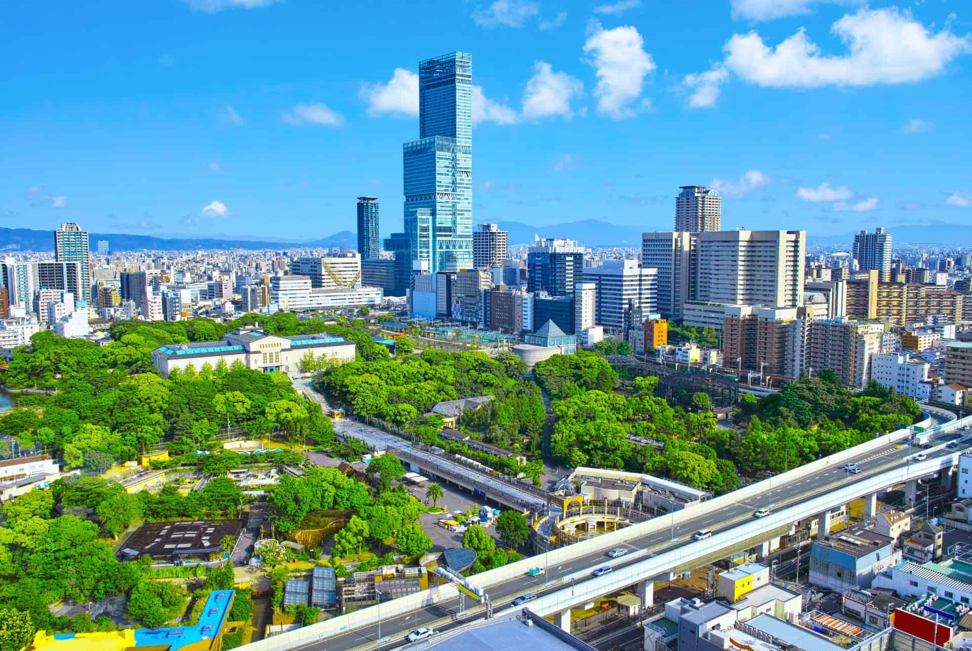 vue sur le quartier de tennoji