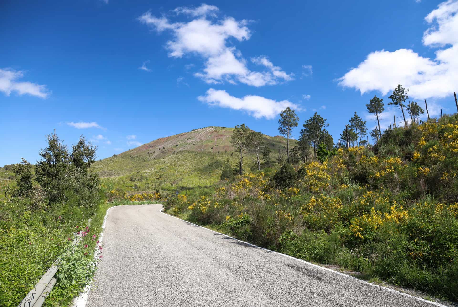route vers le vesuve