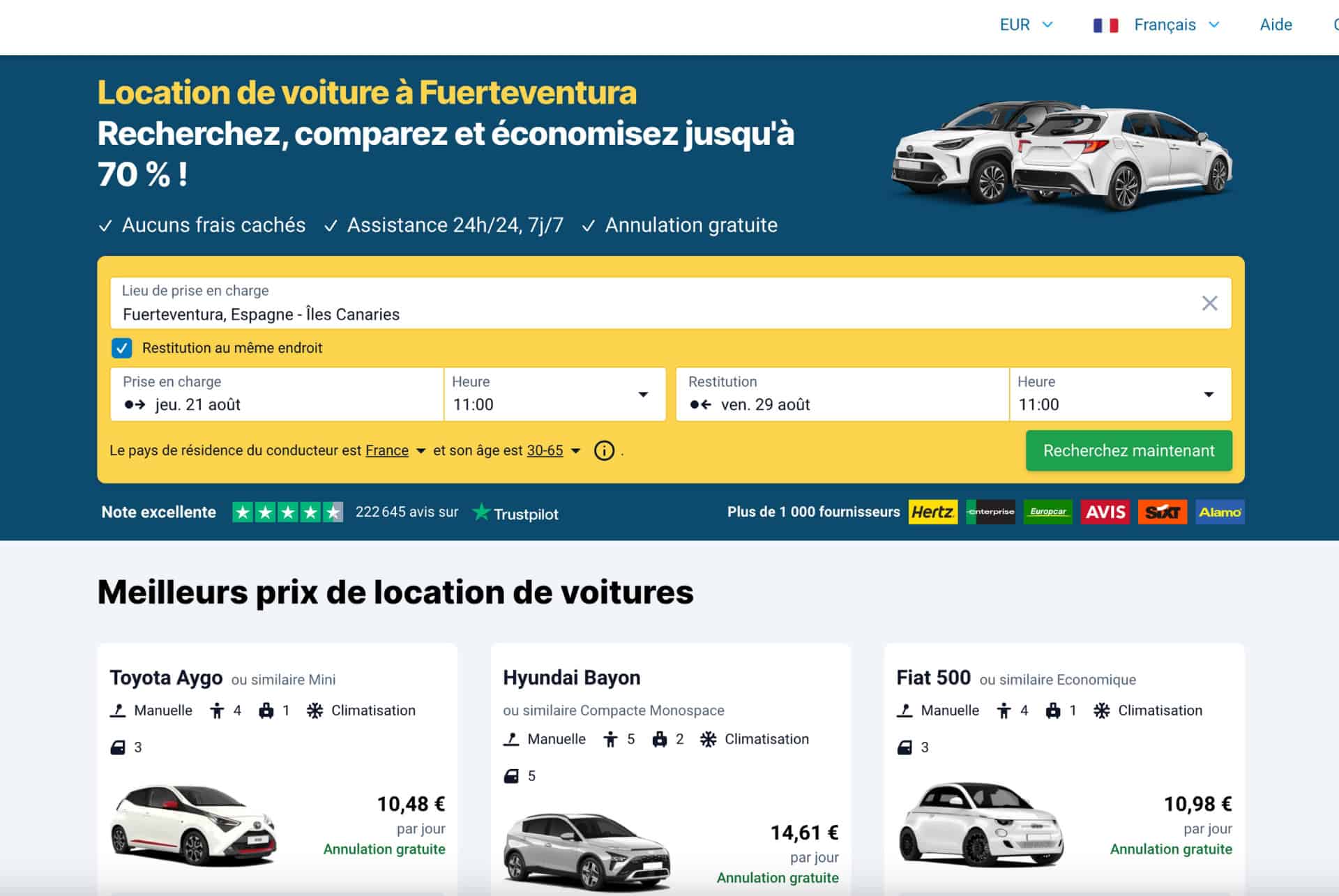 location de voiture a fuerteventura discovercars