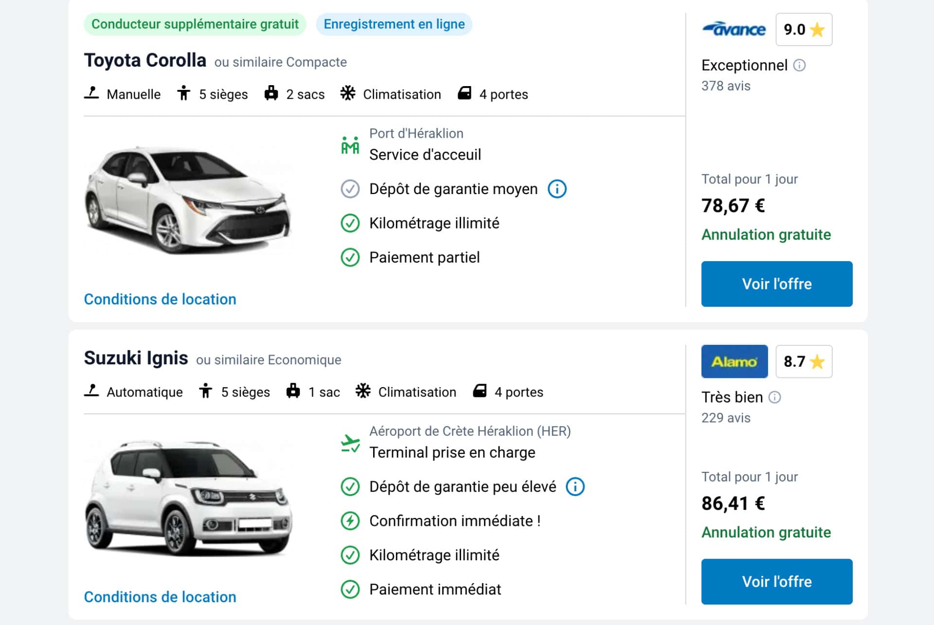location de voiture en crete suv familial