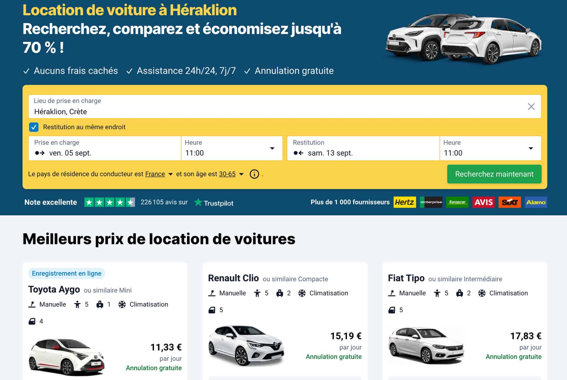 location de voiture a heraklion